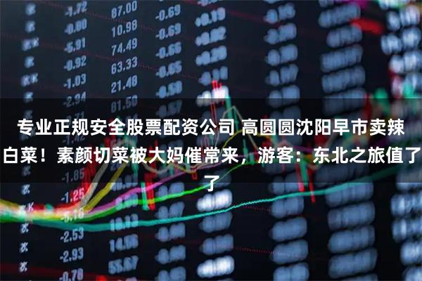 专业正规安全股票配资公司 高圆圆沈阳早市卖辣白菜！素颜切菜被大妈催常来，游客：东北之旅值了